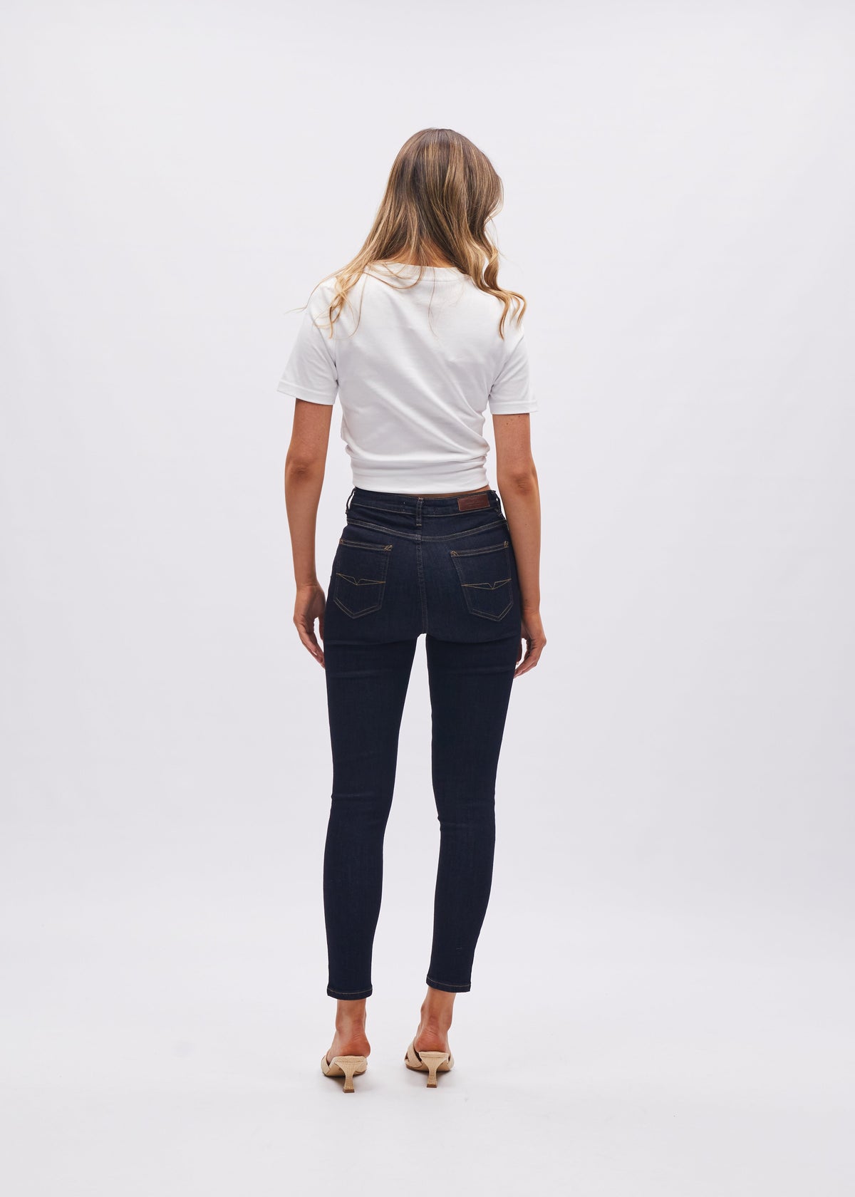 Jessica High Rise Skinny Blue Selvedge