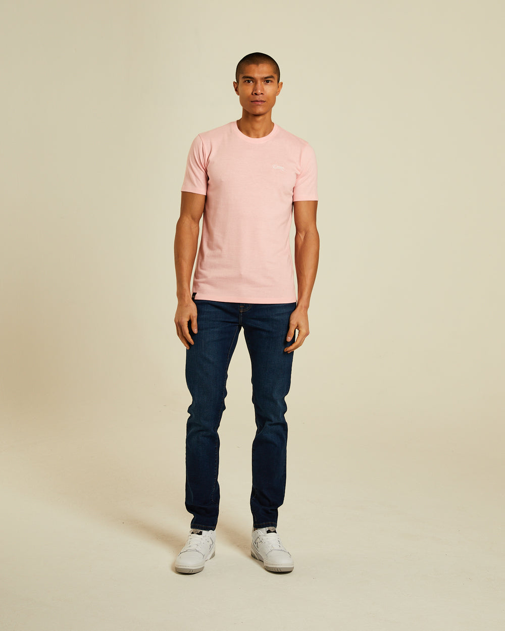 Basic Sky O Neck Bermuda Pink