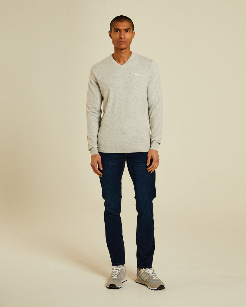Tony V Neck Blizzard Marl