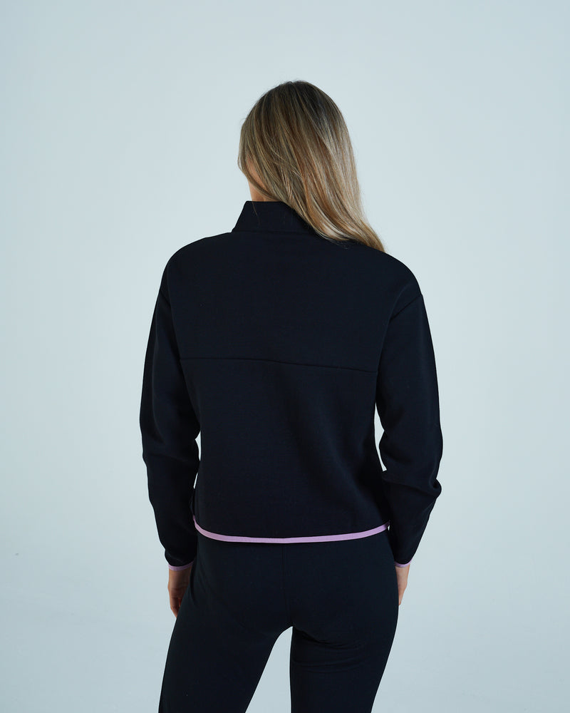 Talia Half Zip Black