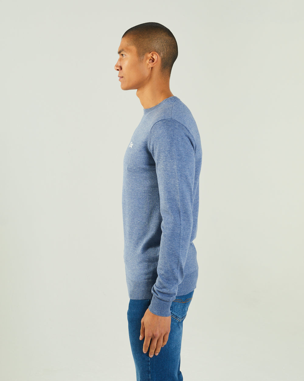 Dylan Round Neck Snorkel Blue Melange