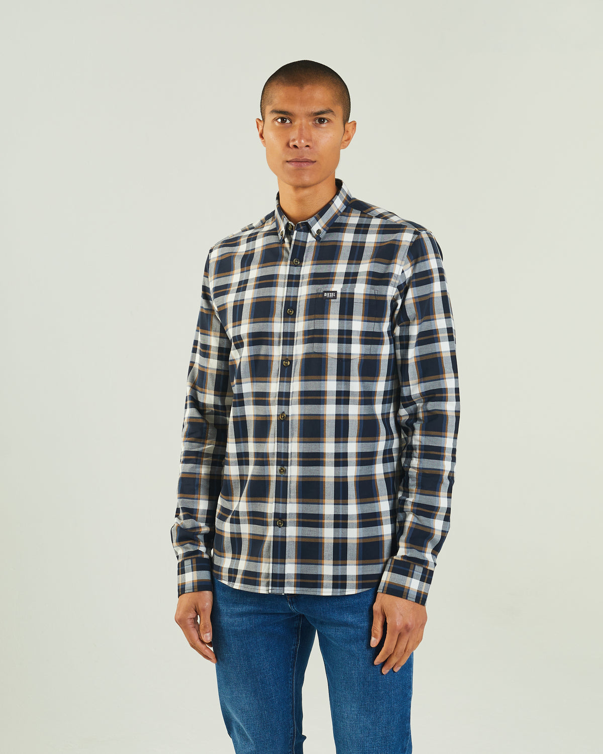Booker LS Shirt Navy Check