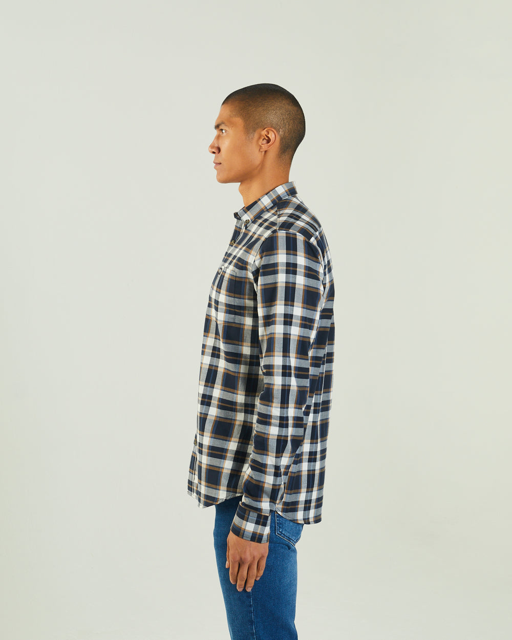 Booker LS Shirt Navy Check